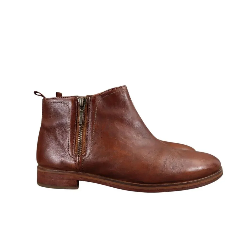 J Shoes Womens 6.5 Boots Classic Leather Kellen Ankle Bootie Zip Artisan Comfort